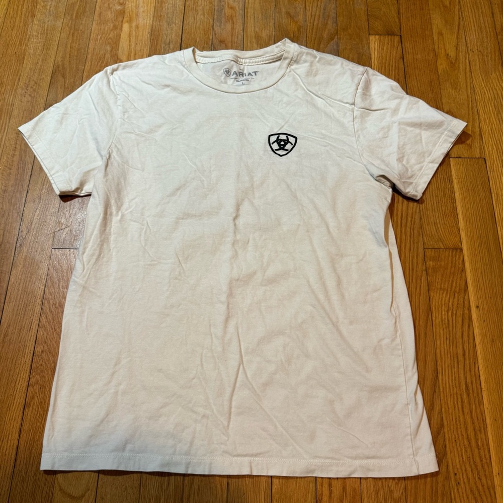 Men's (L) Ariat Cream Short Sleeve Tee